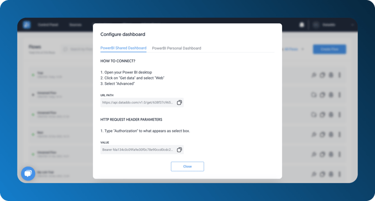 6 - dashboard configuration