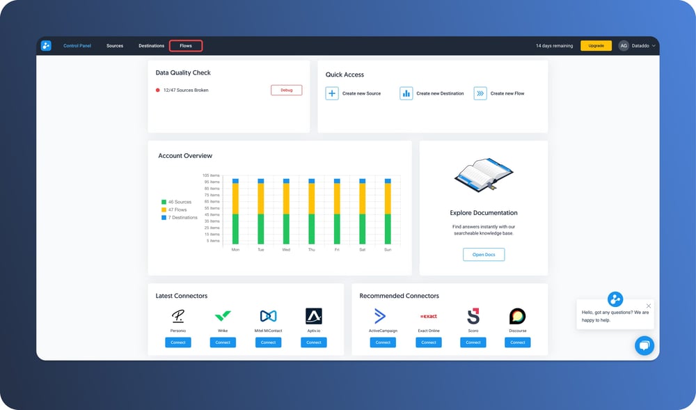 Power BI in Dataddo app