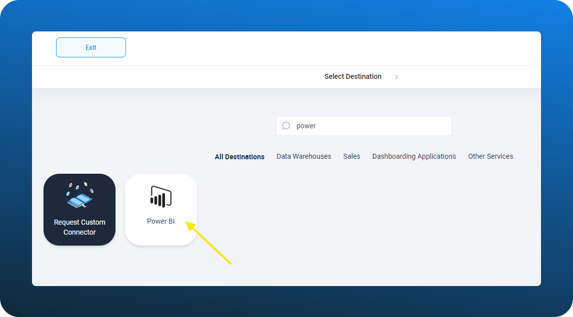 Creating a Power BI destination in Dataddo