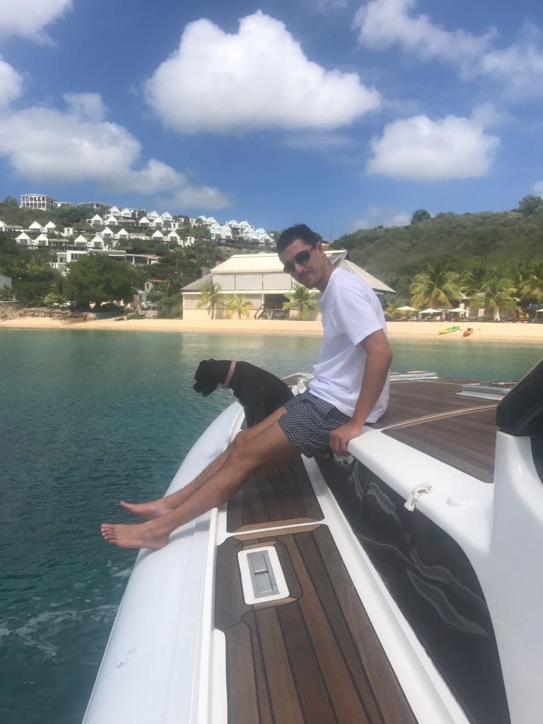 Gabi on boat